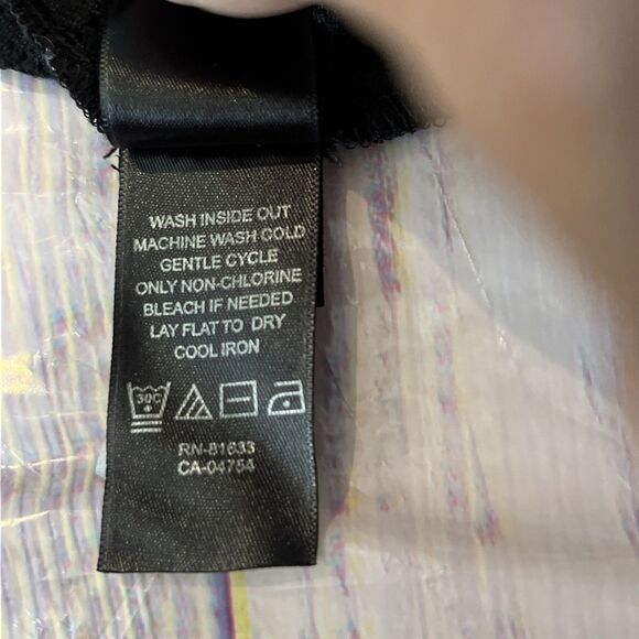 Kenneth Cole Black Ribbon Lace women's sleeveless Evening Tank Blouse Size Large - Picture 5 of 9